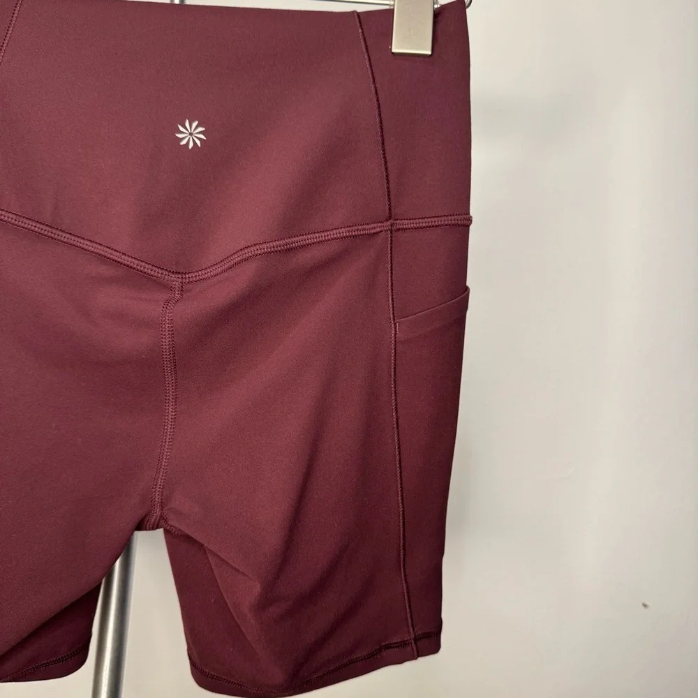 Athleta Women's Salutation Stash Pocket II  7” Biker Shorts Purple - Size Small - Picture 6 of 6